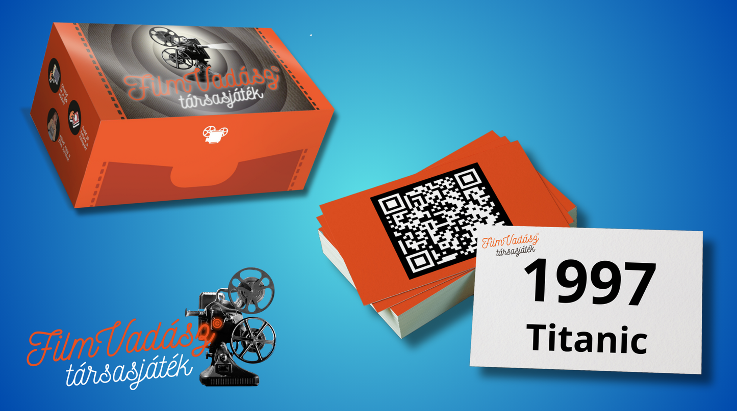 Filmvadász társasjáték - ALAP Csomag (144 filmkártya)