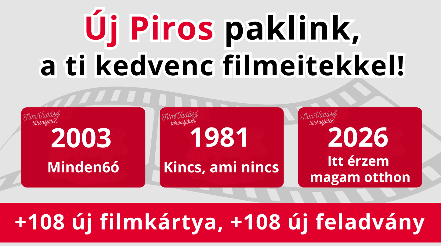 PIROS Kiegészítő 108 kártya - Vásárlóink kedvenc filmjei
