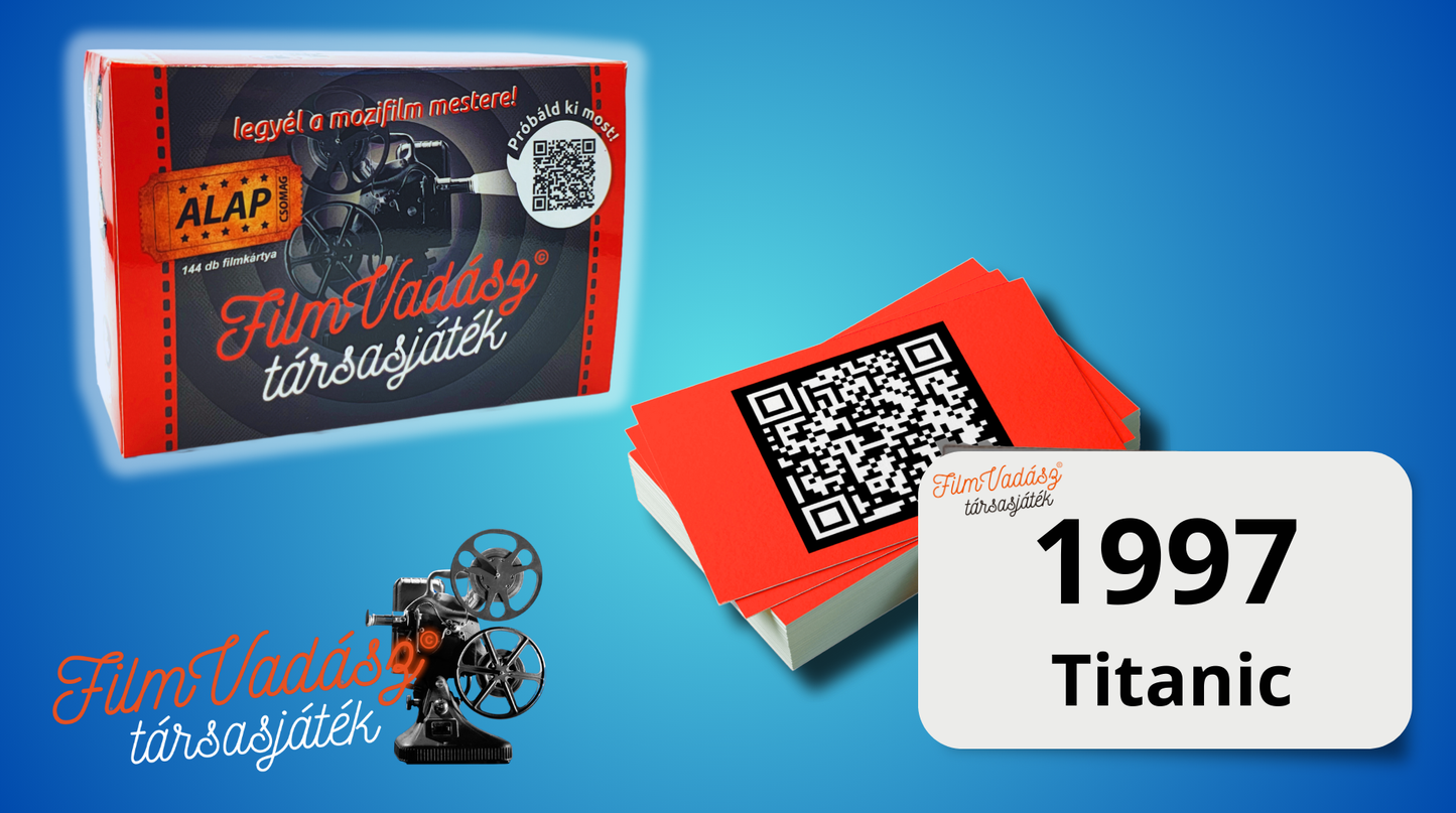 Filmvadász társasjáték - ALAP Csomag (144 filmkártya)